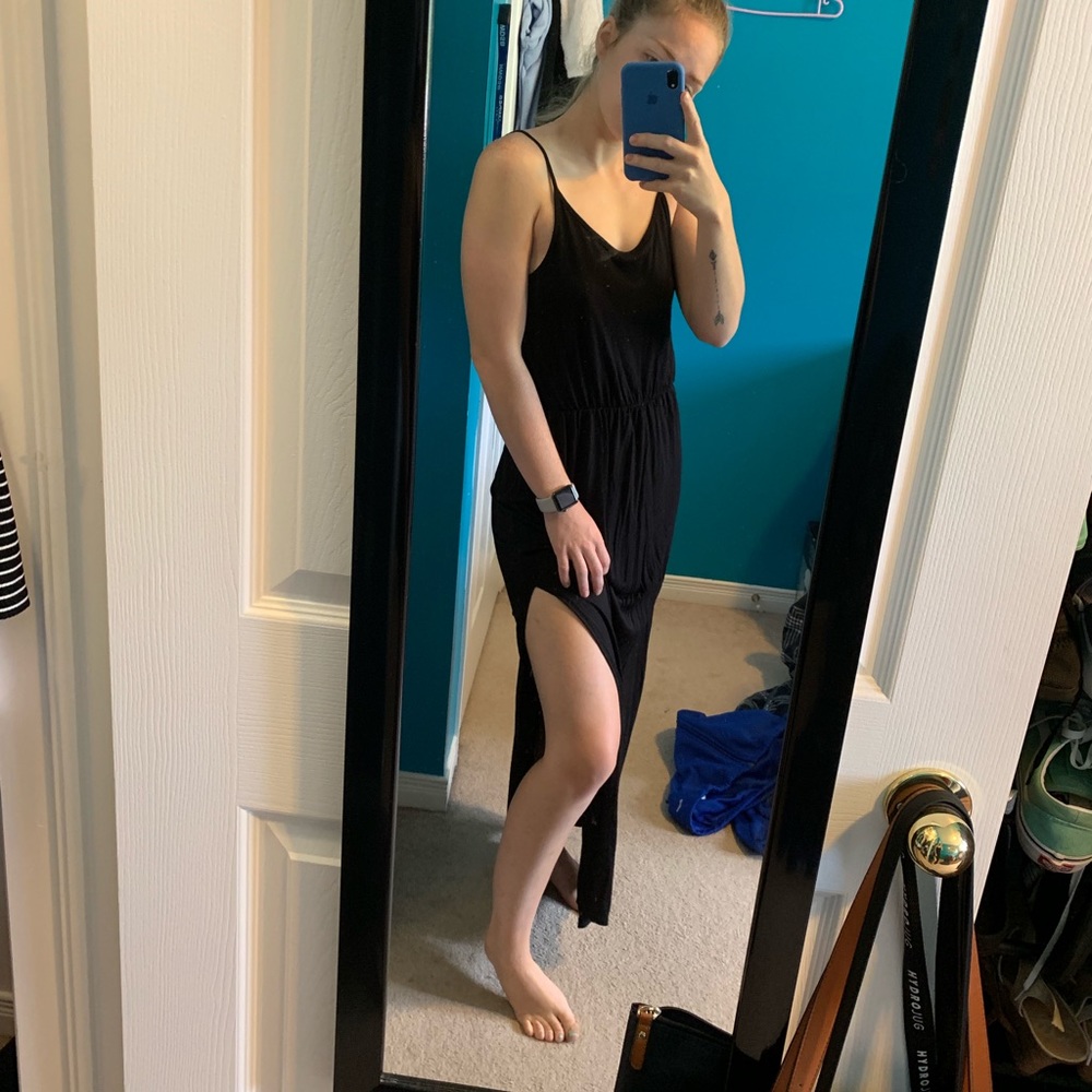 Black dress with slits in side